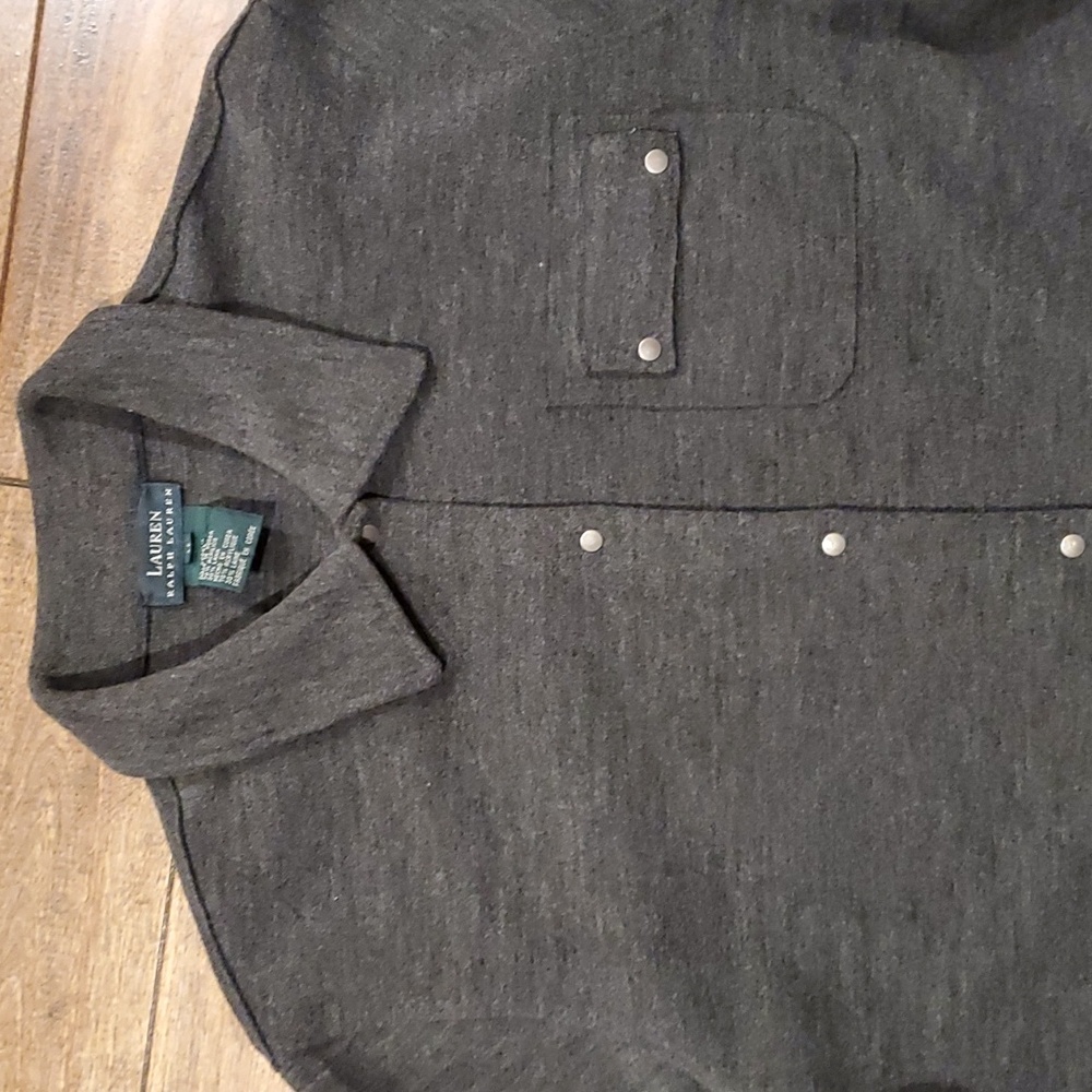 Women's Lauren Ralph Lauren acrylic/wool blend snap-front jacket
